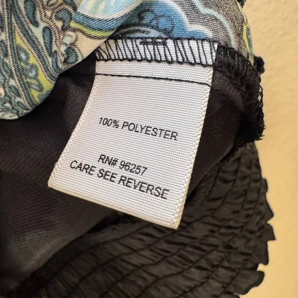 Studio Y Blouse Top Juniors Size XS Blue/White Halter Style Tie Back Key Hole - Picture 10 of 12